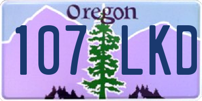 OR license plate 107LKD