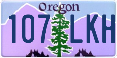 OR license plate 107LKH