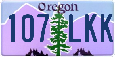 OR license plate 107LKK