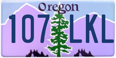 OR license plate 107LKL
