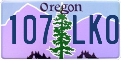 OR license plate 107LKO