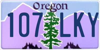 OR license plate 107LKY