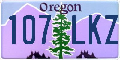 OR license plate 107LKZ