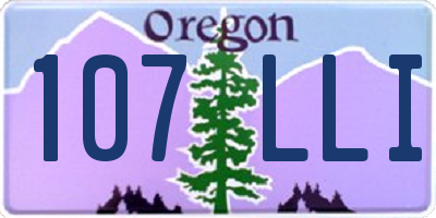 OR license plate 107LLI