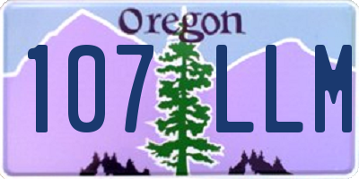 OR license plate 107LLM