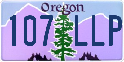 OR license plate 107LLP