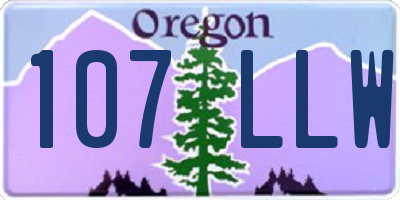 OR license plate 107LLW