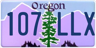 OR license plate 107LLX