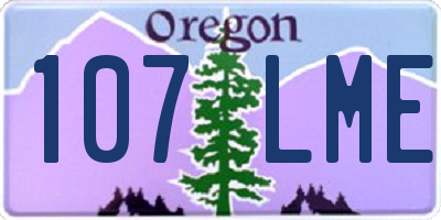 OR license plate 107LME