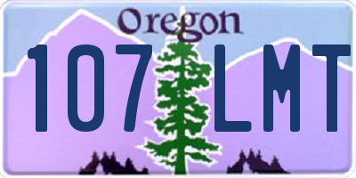 OR license plate 107LMT