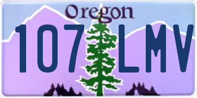 OR license plate 107LMV