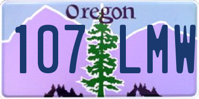 OR license plate 107LMW