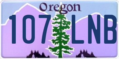 OR license plate 107LNB