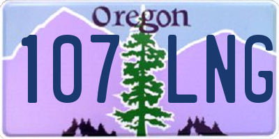 OR license plate 107LNG