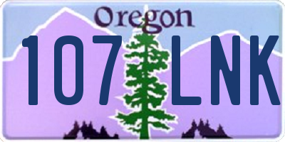 OR license plate 107LNK