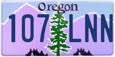 OR license plate 107LNN