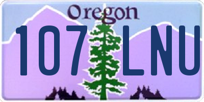 OR license plate 107LNU