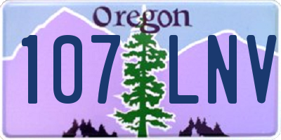 OR license plate 107LNV