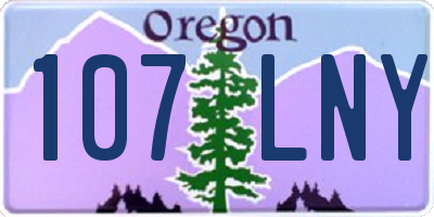 OR license plate 107LNY