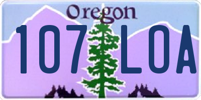 OR license plate 107LOA