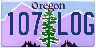 OR license plate 107LOG