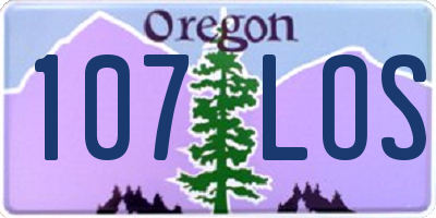 OR license plate 107LOS