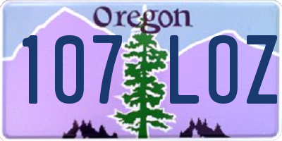 OR license plate 107LOZ