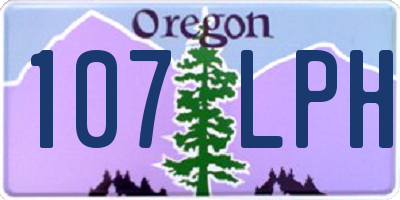 OR license plate 107LPH