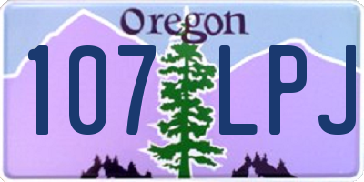 OR license plate 107LPJ