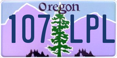 OR license plate 107LPL