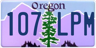 OR license plate 107LPM