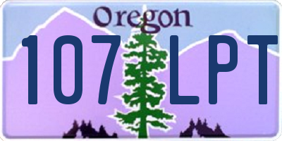OR license plate 107LPT