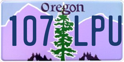 OR license plate 107LPU