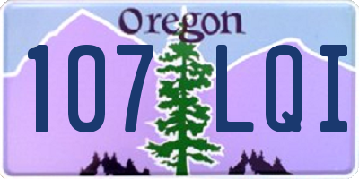 OR license plate 107LQI