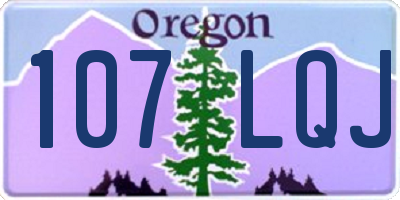 OR license plate 107LQJ