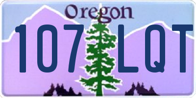 OR license plate 107LQT