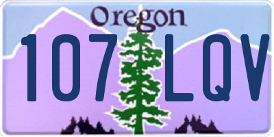 OR license plate 107LQV
