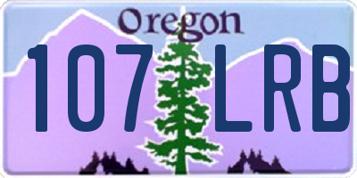 OR license plate 107LRB
