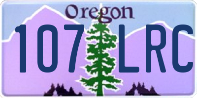 OR license plate 107LRC