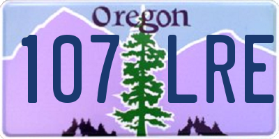 OR license plate 107LRE