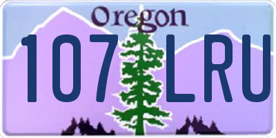 OR license plate 107LRU