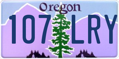 OR license plate 107LRY