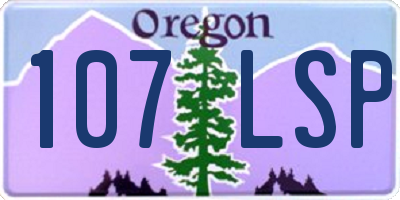 OR license plate 107LSP