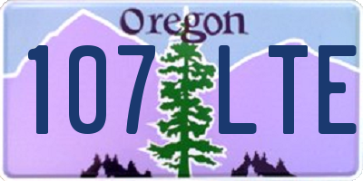 OR license plate 107LTE