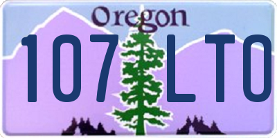 OR license plate 107LTO