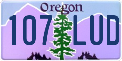 OR license plate 107LUD