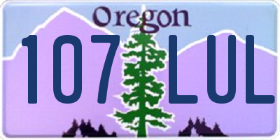 OR license plate 107LUL