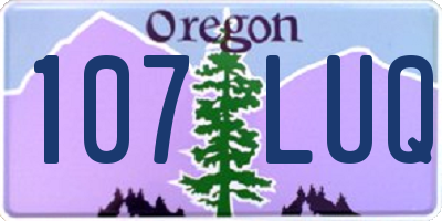 OR license plate 107LUQ