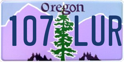 OR license plate 107LUR