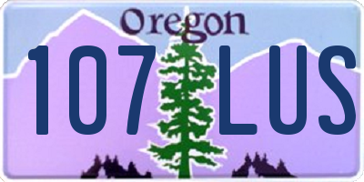 OR license plate 107LUS